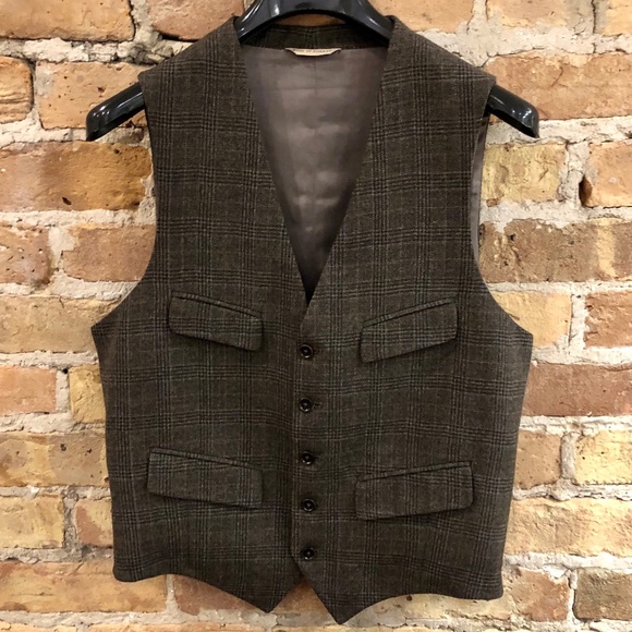 BANANA REPUBLIC Heritage Collection Wool Plaid Vest New No Tags 38R - Picture 11 of 15